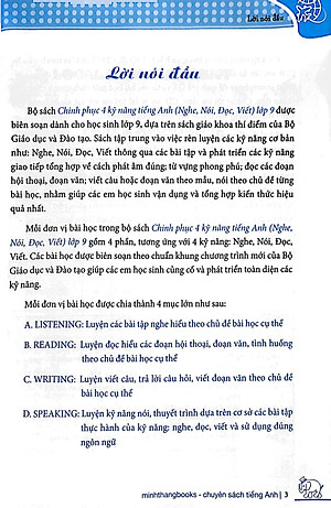 Chinh Phục 4 Kỹ Năng Tiếng Anh Nghe - Nói - Đọc - Viết Lớp 9 - Tập 1