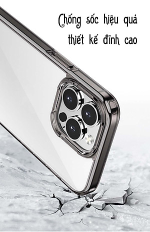Ốp lưng cứng viền dẻo trong cho iPhone 17 Pro Max / 17 Air / 12 / 13 / 14 / 12 Pro / 12 Pro Max / 13 Pro / 13 Pro Max / 13 Mini / 14 / 14 Pro / 14 Pro Max / 15 Plus/ 15 Pro/ 15 Pro Max / 16 /16 Plus/ 16 Pro / 16 Pro Max - Hàng chính hãng