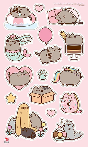 Sách - Tớ Là Mèo Pusheen - Tập 3 - Cẩm Nang Tất Tần Tật Của Pusheen - Tặng Kèm Bảng Sticker + Mini Clearfile