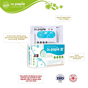 Khăn Lau Hạ Sốt Dr.Papie 3+ Cho Bé Hạ Nhiệt Giảm Sốt Ngăn Ngừa Co Giật