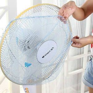 Lưới bọc quạt loại to có dây kéo an toàn cho trẻ nhỏ . Đường kính tối đa 50cm