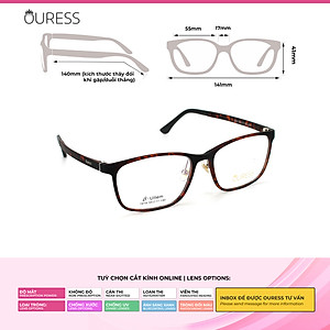 Gọng kính cận 1919 nhựa dẻo ultem thời trang nam nữ mắt kính OURESS