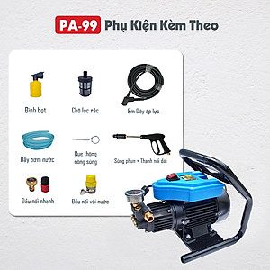 Máy Rửa Xe Panda PA99, Công suất 2200W, Khung thép, Motor to, Máy siêu bền