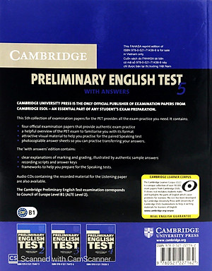 Cambridge Preliminary English Test 5 Student's Book with Answers