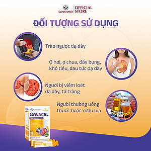 Gói Hỗ Trợ Giảm Đau Dạ Dày Tức Thì, Cải Thiện Tình Trạng Đầy Hơi Ợ Chua, Đau Rát Bao Tử Novagel Hộp 20 gói - Nguyên Liệu Nhập Khẩu Châu Âu
