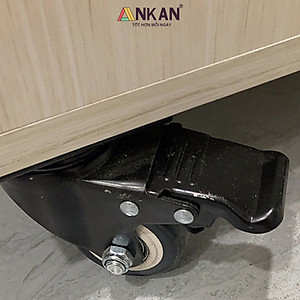 Bánh Xe Đẩy Hàng Có Bạc Đạn Và Khóa ANKAN, Bánh Xe Nhựa PVC Mini 40mm