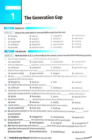 20 Chủ Đề Từ Vựng Tiếng Anh - Sách Dành Cho Học Sinh THPT