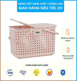 Làn nắp Hokori Việt Nhật , Làn đi sinh đựng đồ mẹ và bé , giỏ xách đi siêu thị đựng đồ siêu to - Hàng Việt Nam