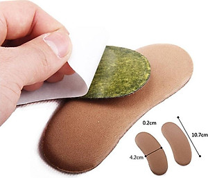4 miếng lót gót giày vải êm chân, lót đệm gót