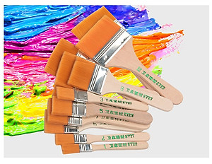 Chổi vẽ màu acrylic, sơn tường, màu 3d tranh vẽ các loại nhiều size - A32