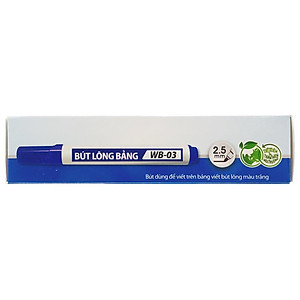 Hộp 10 Bút Lông Bảng 2.5 mm - Thiên Long WB-03 - Mực Xanh