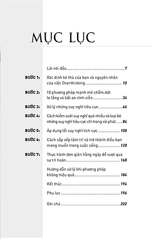 Sách Stop Overthinking - Sống Tự Do, Không Âu Lo - 7 Bước Loại Bỏ Suy Nghĩ Tiêu Cực Và Bắt Đầu Suy Nghĩ Tích Cực