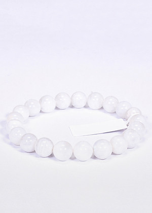 Vòng tay đá xà cừ trắng mệnh thủy, kim - Ngọc Quý Gemstones