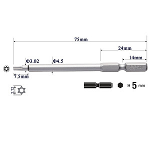 Mũi vặn vít hoa thị (rỗng tâm) No.N - Vessel (Nhật Bản)