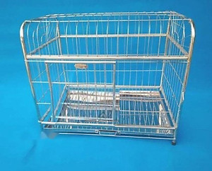 Chuồng chó mèo inox mái vòm và mái băng- tặng kèm khay hứng bằng inox