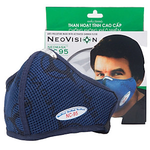 Khẩu trang (Combo 02) - Khẩu trang than hoạt tính NeoVision NeoMask NC95, chuẩn N95 (Thun qua gáy-Có hộp) - Chống bụi siêu mịn PM2.5, lọc khuẩn BFE >95% (Được cấp bởi Nelson Lab), kháng khuẩn, chống giọt bắn có thể giặt tái sử dụng