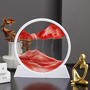 Tranh Cát 3D Chuyển Động Tranh Cát Chảy Hình Tròn Làm Quà Tặng Trang Trí Bàn Làm Việc Tinh Tế, Sang Trọng 