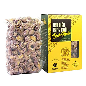 Hạt Điều Bình Phước rang muối, loại A - Hộp 500g, chuyên dùng biếu tặng