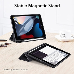 Bao da dành cho iPad Gen 9 10.2 inch 2021 ESR Rebound Pencil Slim Smart Case (Có khe cắm bút Apple Pencil) - Hàng Nhập Khẩu
