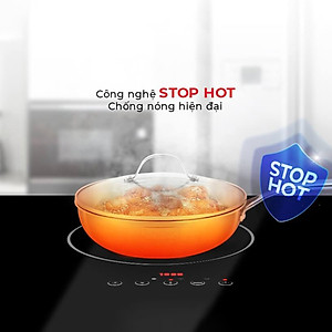 Chảo Inox 304 Cao Cấp 3 Lớp Đáy Liền Elmich Trimax kèm vung kính - Hàng chính hãng