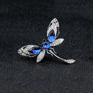 Trâm Cài Áo Nữ Quà Tặng Chuồn Chuồn Đính Đá Trang Nhã Sang Trọng (Kèm Hộp)