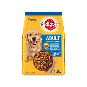 Thức Ăn Cho Chó Trưởng Thành Pedigree Adult 1+ Years Vị Gà, Rau Củ 1.5kg/Túi