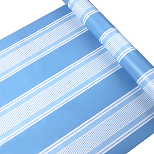 Giấy dán tường Sọc trắng xanh WP0050