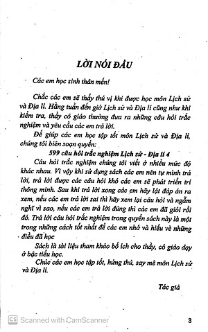 Sách 599 Câu Hỏi Trắc Nghiệm Lịch Sử - Địa Lí Lớp 4