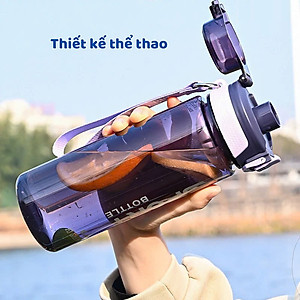 Bình Đựng Nước Thể Thao 650ML Chất Liệu Nhựa PP Nguyên Sinh An Toàn - Hàng Chính Hãng