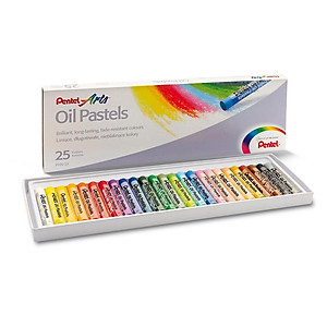 Sáp màu Pentel Oil Pastel PHN-25 25 màu màu chuẩn độ bám và độ phủ tốt an toàn không độc hại