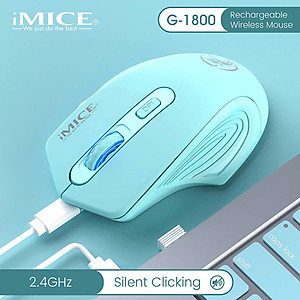 Chuột gaming không dây bluetooth sạc pin HXSJ G-1800 cho game thủ chơi game chuyên nghiệp kết nối Wireless 2.4G - Hàng chính hãng