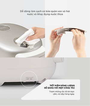 Nồi cơm điện áp suất kép cao tần Cuckoo 1.08L CRP-NHTR0610FGW- công nghệ áp suất xi lanh hiện đại, giúp giảm tiếng ồn- Lòng nồi phủ men Xwall độc quyền- Bảo hành 2 năm - Hàng chính hãng Cuckoovina