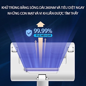 Máy hút bụi cầm tay không dây sử dụng pin sạc, chuyên dụng hút bụi vệ sinh giường nệm, chăn ga, ghế sofa, Máy hút bụi giường nệm diệt khuẩn UV - Hàng chính hãng MINIIN 