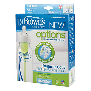 Bộ 3 Bình Sữa Nhựa PP Cổ Thường Options Dr.Brown's 83005 (250ml)
