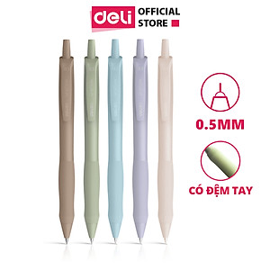 Bút Gel Màu Macaron mẫu mới, Deli Zhen Smooth Series, Ngòi 0.5mm, Mực đen, Mực Gel gốc dầu, Nhanh khô, Khả năng chống nước cao, Ghi Chép, Ghi Chú tiện lợi dùng cho học sinh, văn phòng