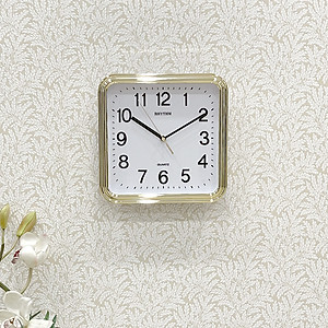 Đồng Hồ Treo Tường Rhythm CMG466NR18 - Vàng (25.0 x 25.0 x 4.5 cm)