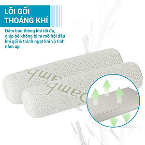 Gối chặn cho bé vải sợi tre bamboo kháng khuẩn cho bé Comfybaby CFN02