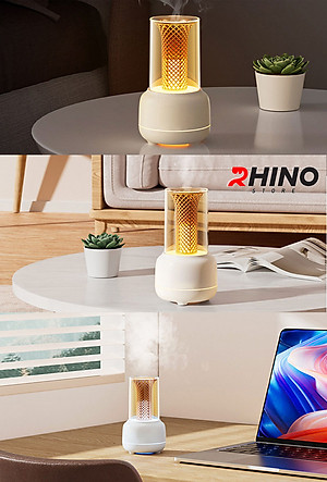Máy phun sương tạo độ ẩm mini Rhino H305 tự ngắt khi hết nước kèm đèn hàng chính hãng