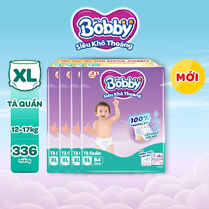 Tã quần Bobby Siêu Khô Thoáng - 100% Thoáng Khí Mega Jumbo - XL84