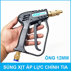 Súng xịt áp lực rửa xe vệ sinh máy lạnh tưới cây có chỉnh tia ống 12mm Smartpumps