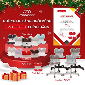 Ghế chỉnh dáng ngồi đúng - Roichen Hàn Quốc (Made in Korea). Dùng cho Nam, Nữ, Trẻ em. Hàng chính hãng