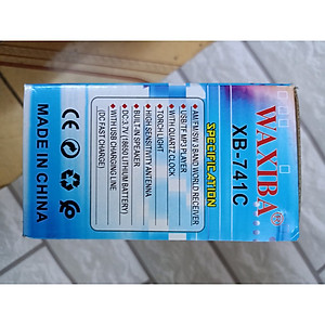 ĐÀI FM WAXIBA XB-XB741C CÓ ĐỒNG HỒ , NGHE NHẠC USB THẺ NHỚ RADIO AM FM SW CÓ ĐÈN PIN THEO KÈM PIN SẠC – 741 HÀNG CHÍNH HÃNG