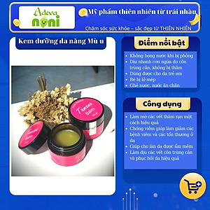 Kem dưỡng đa năng Mù u Adeva Noni – 35 gr - phù hợp với làn da nhạy cảm của mẹ bầu và cả trẻ em, hỗ trợ da sẹo, mụn trứng cá, chàm, nứt gót chân, côn trùng cắn, cháy nắng, trầy xước hoặc da bị tổn thương