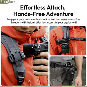 Ulanzi UKA07 - Bộ Kẹp Balo Máy Ảnh GoPro Tháo Nhanh, Bền Nhẹ 94g, Chịu Tải 10kg, Tương Thích Uka & F38 - Hàng Chính Hãng