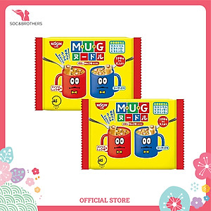 Combo 2 Gói Mì ăn dặm cho trẻ trên 1 tuổi Nissin MUG Cup Noodle 96g (4 gói nhỏ bên trong, 2 hương vị)