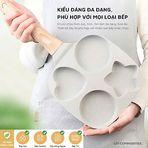 Chảo Chống Dính 4 Ngăn Nhiều Hình – Tiện Lợi Cho Bữa Sáng Gia Đình - HÀNG CHÍNH HÃNG MINIIN