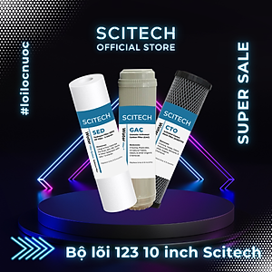 Bộ lõi số 1,2,3 10 inch (Lõi PP-UDF-CTO) - Dùng cho máy lọc nước RO, bộ lọc thô - Hàng chính hãng