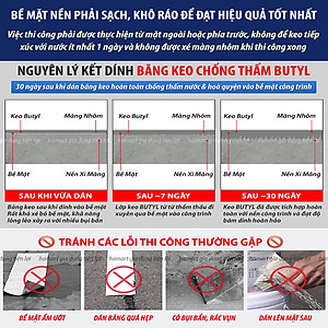 Băng Keo Chống Thấm Nước Butyl Dán Mái Tôn Chống Dột Vá Đường Ống Tường Sửa Chữa Nhà Cửa Siêu Dính