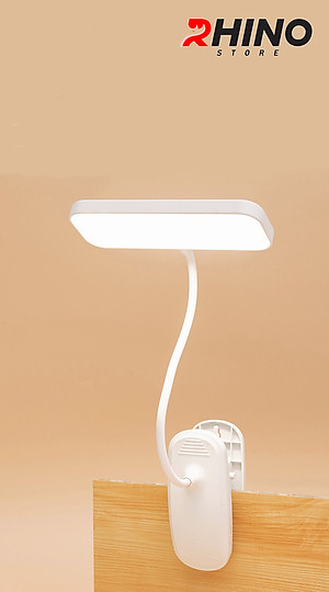 Đèn học LED gắn kẹp bảo vệ mắt chống cận cảm ứng Rhino L401, tích điện đa năng làm việc, để bàn học - Hàng chính hãng