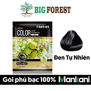 Gói Dầu Gội Phủ Bạc, Nhuộm Tóc Thảo Dược Mankani [Gói 25ml - Đen Tự Nhiên]
